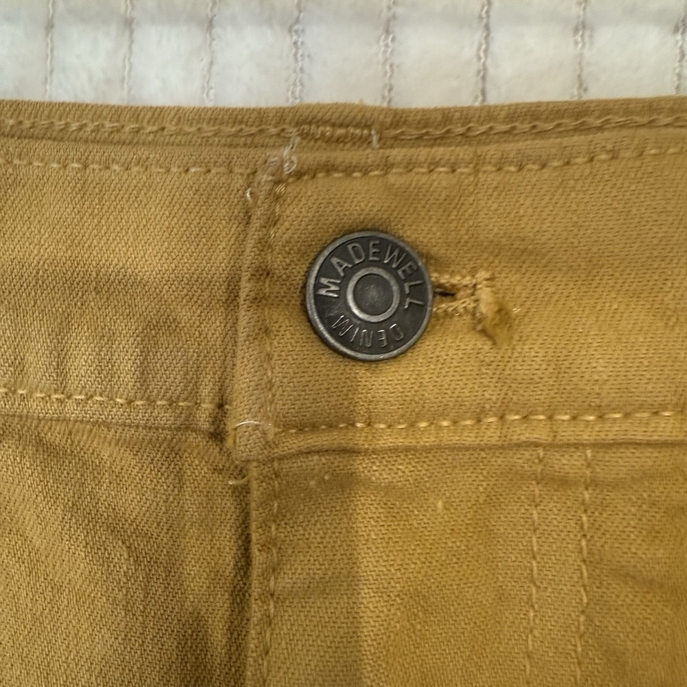 Madewell Jeans Women's Sz 24 Yellow Mustard Cotton Straight leg Pockets - Picture 16 of 16